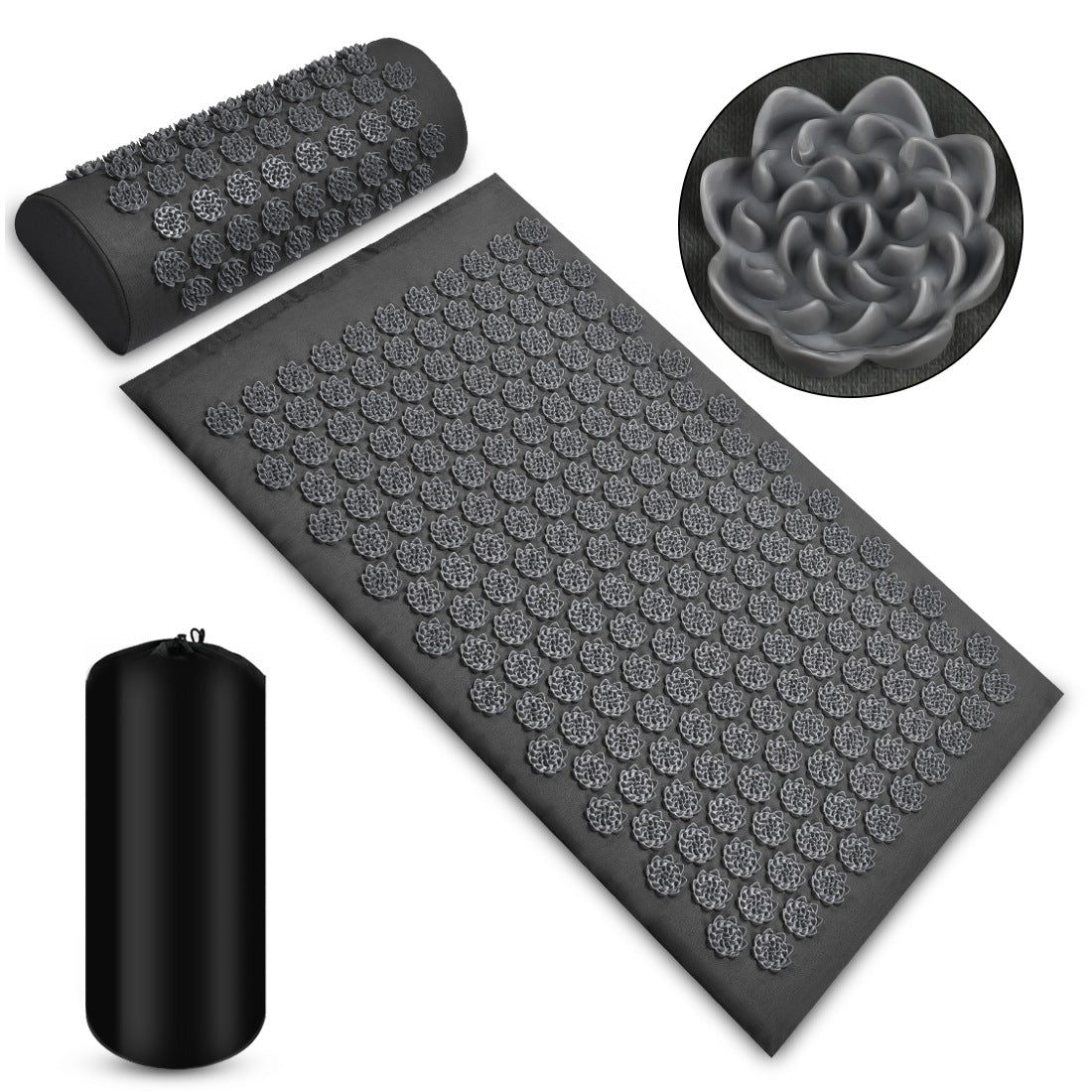 Acupressure Massage Mat & Pillow Set - Back Pain Relief
