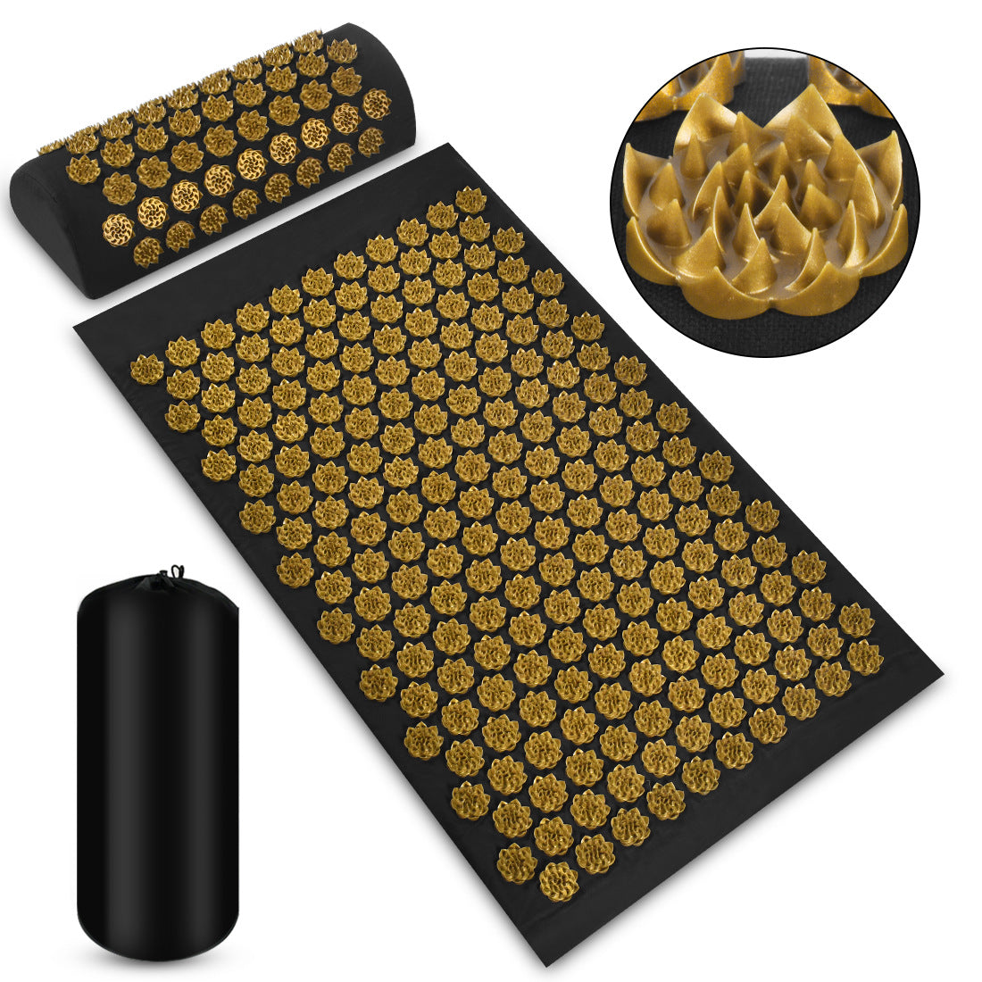 Acupressure Massage Mat & Pillow Set - Back Pain Relief
