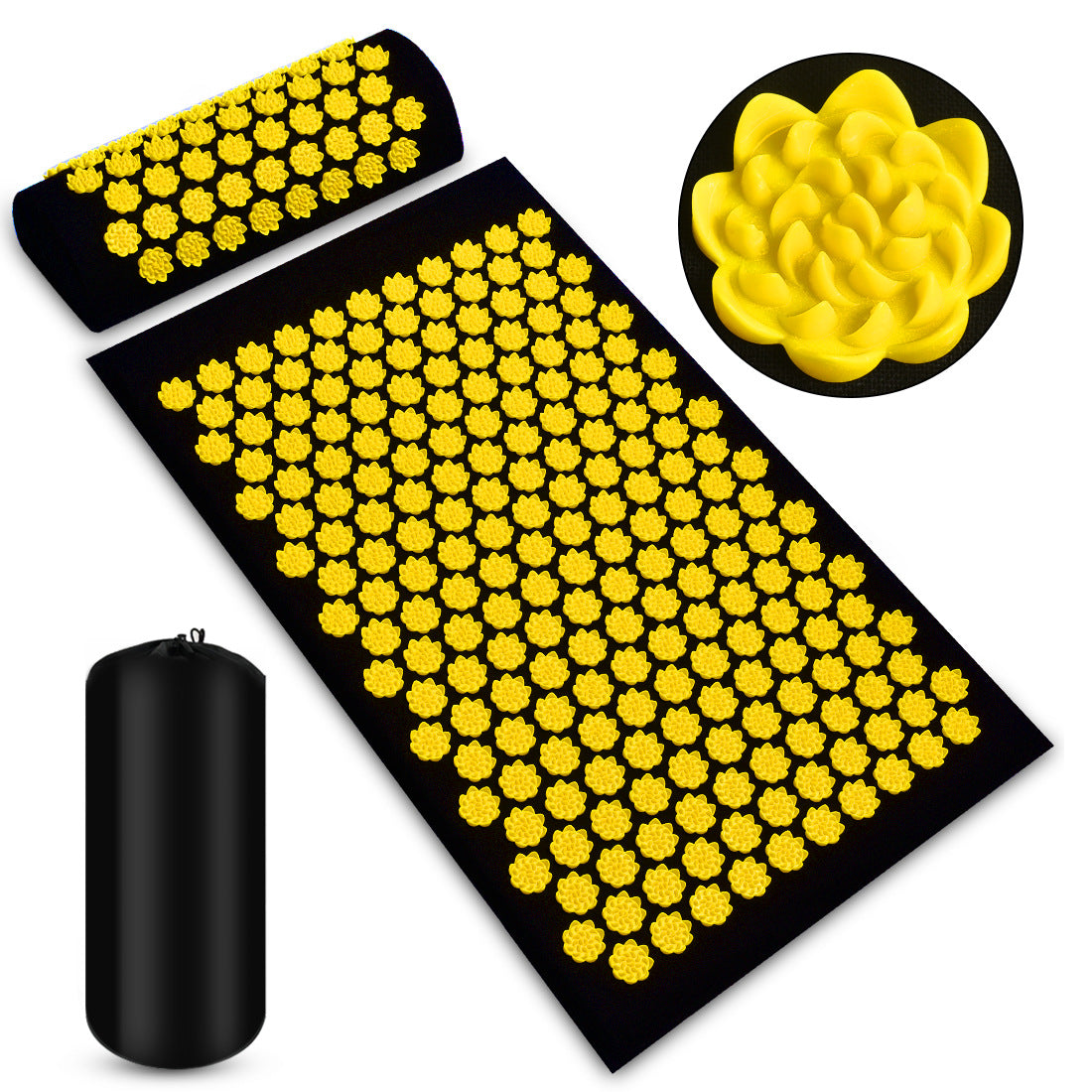 Acupressure Massage Mat & Pillow Set - Back Pain Relief