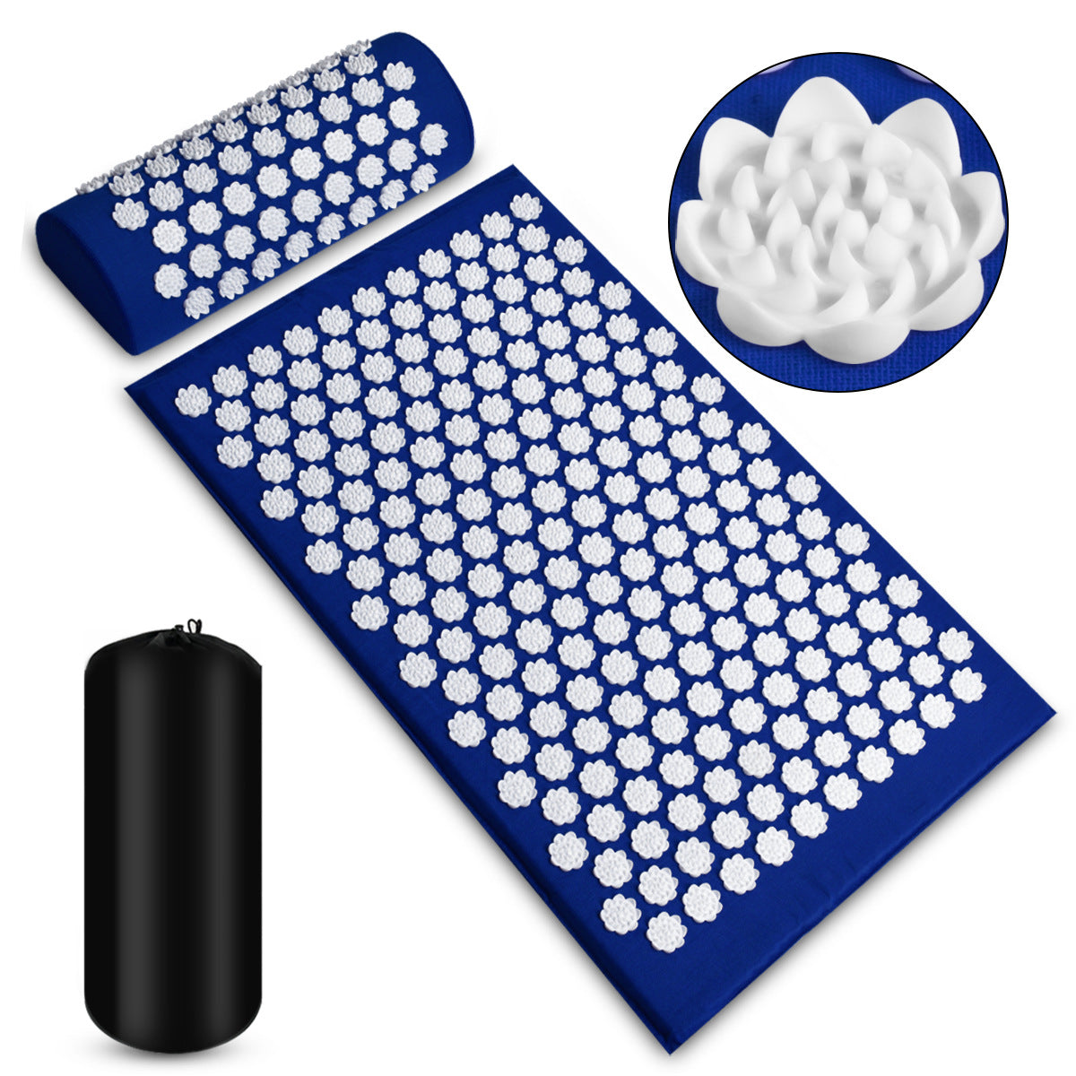 Acupressure Massage Mat & Pillow Set - Back Pain Relief