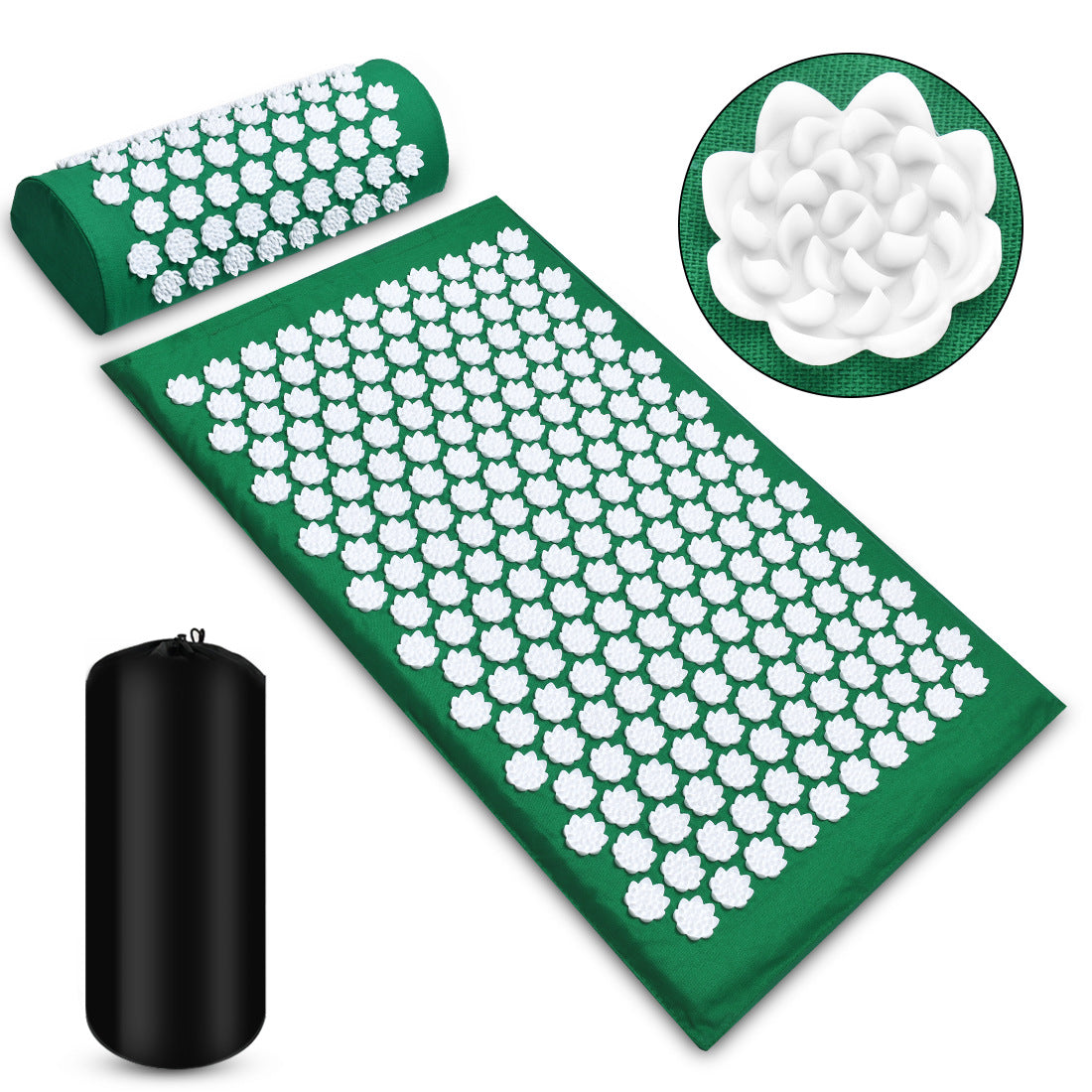 Acupressure Massage Mat & Pillow Set - Back Pain Relief
