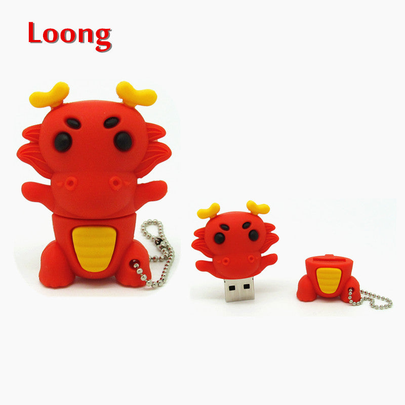 Cute Cartoon Zodiac Animal USB Flash Drive - 12 Chinese Zodiac Memory Stick