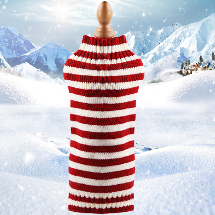 Cable Knit Dog Sweater - Soft Twisted Rope Pet Jumper for Small Dogs & Cats