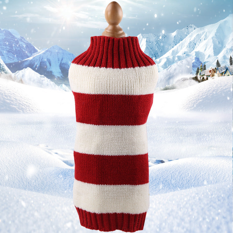 Cable Knit Dog Sweater - Soft Twisted Rope Pet Jumper for Small Dogs & Cats