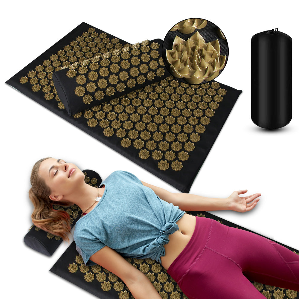 Acupressure Massage Mat & Pillow Set - Back Pain Relief