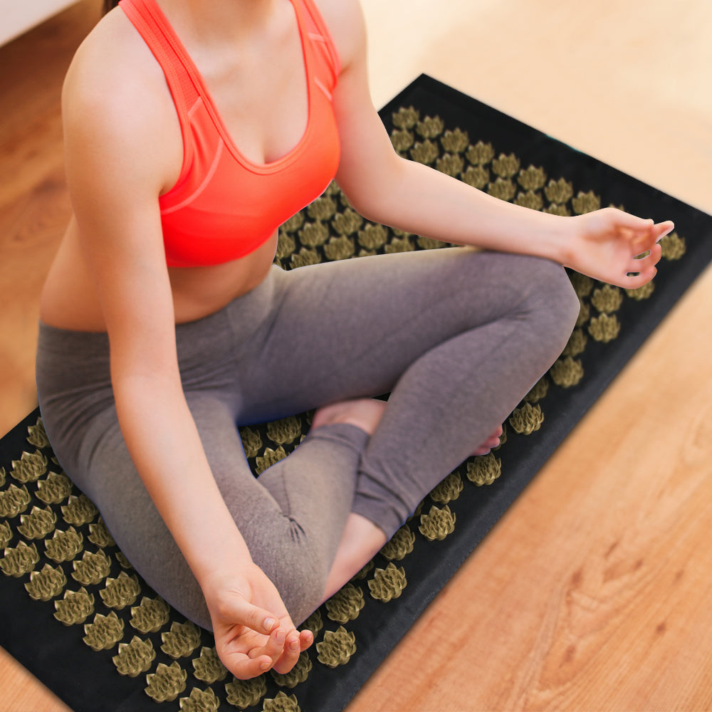 Acupressure Massage Mat & Pillow Set - Back Pain Relief