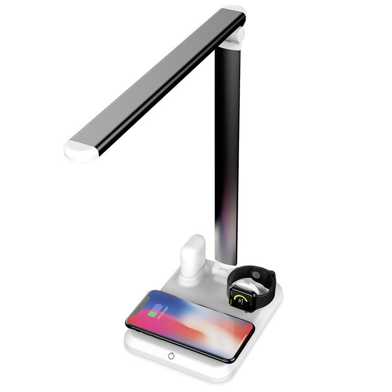 4-in-1 Desk Lamp with Wireless Charger - LED Table Light