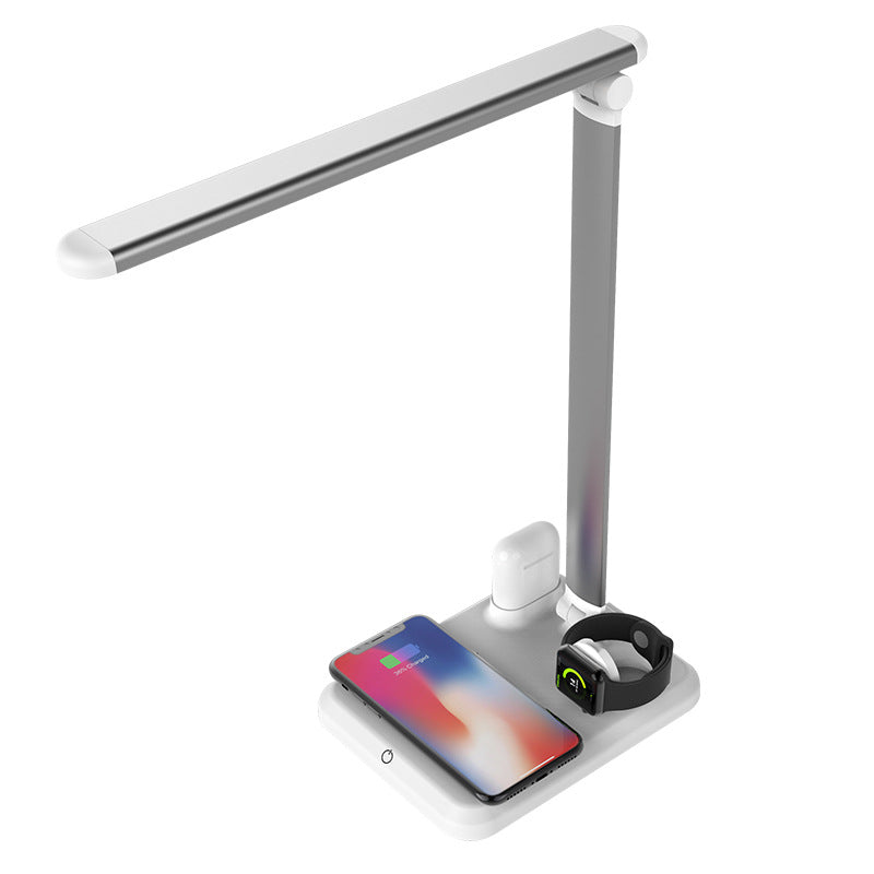4-in-1 Desk Lamp with Wireless Charger - LED Table Light