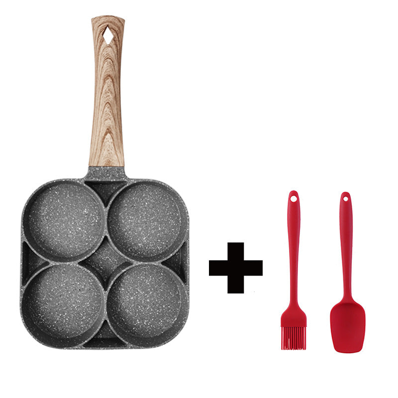 Non-Stick 4-Hole Frying Pan - Egg & Pancake Breakfast Pan
