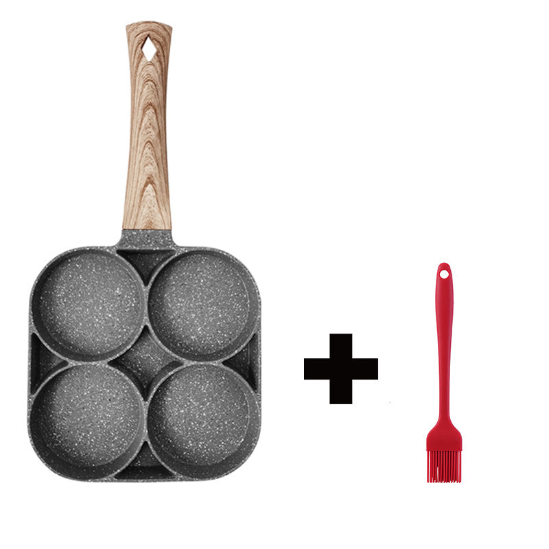 Non-Stick 4-Hole Frying Pan - Egg & Pancake Breakfast Pan