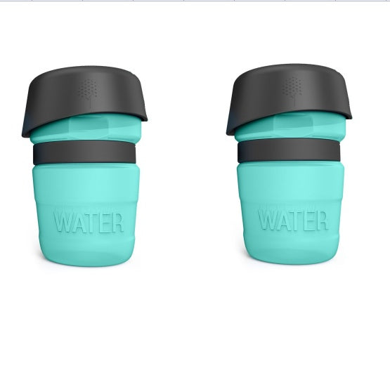 Foldable Dog Travel Water Bottle 520 ml - Leakproof Portable Pet Drinker