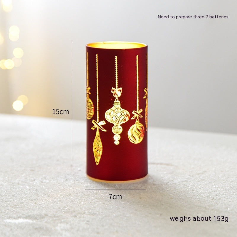 Christmas Luminous Glass Desktop Decoration | Xmas Holiday Decor