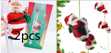 Electric Climbing Santa Claus Ladder - Musical Animated Christmas Decoration