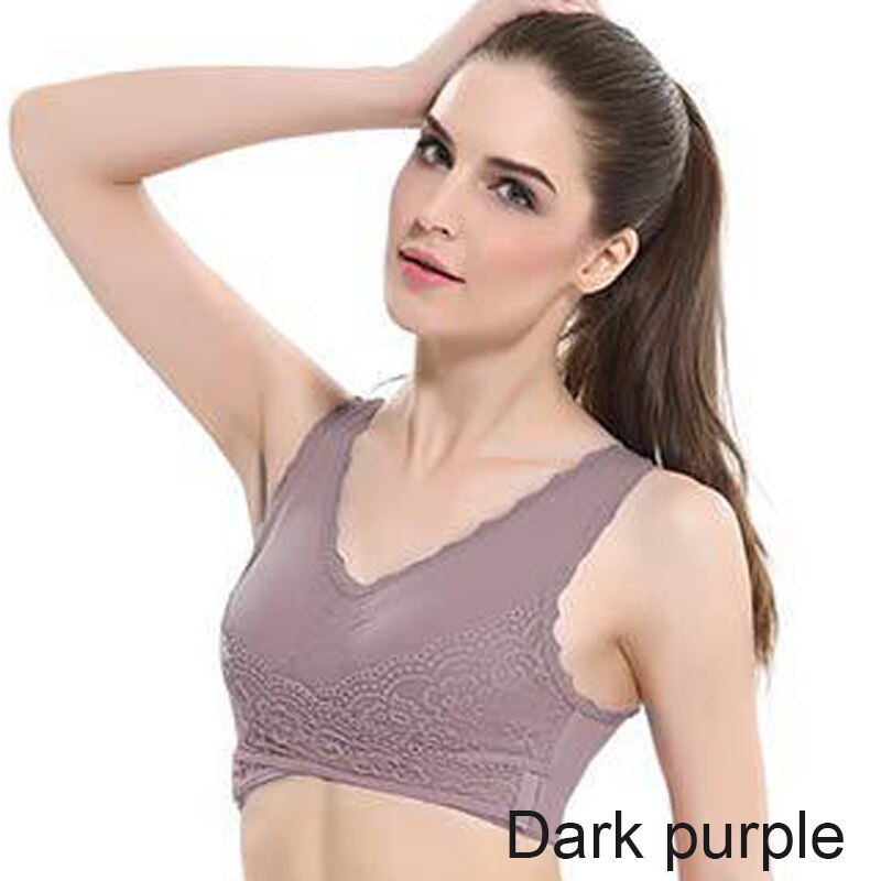 Front Cross Side Buckle Lace Non-Wire Sports Fitness Bra
