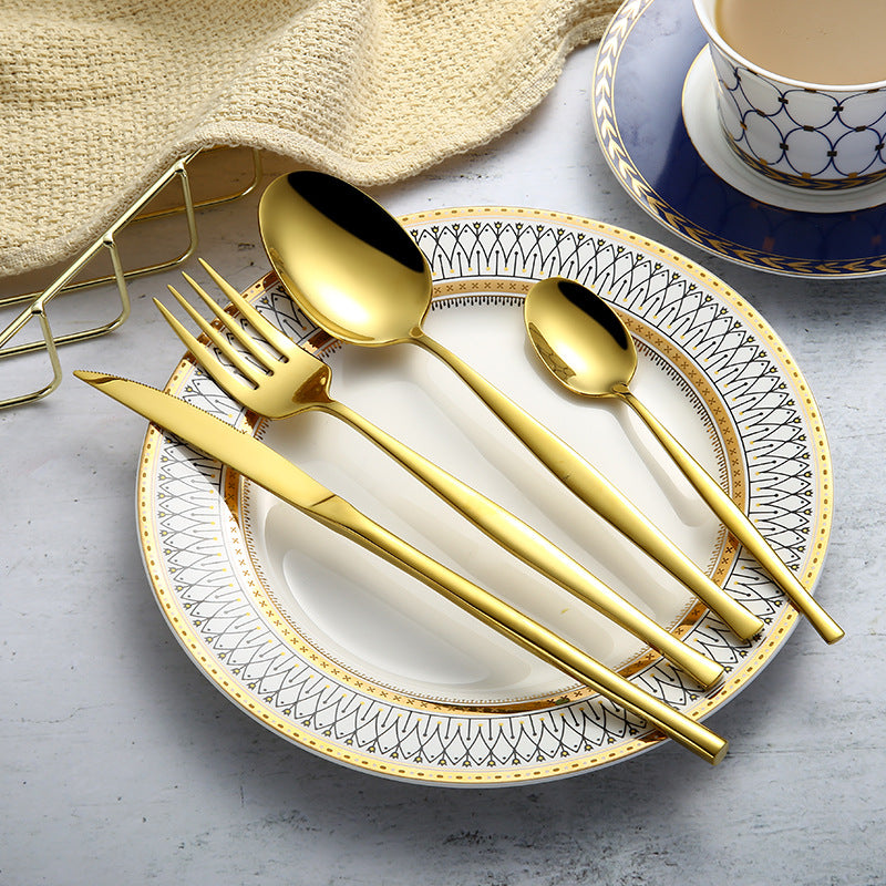304 Stainless Steel Western Cutlery Set - Knife, Fork & Spoon Flatware