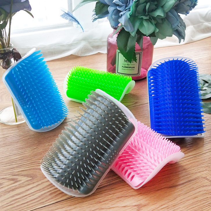 Cat Self-Grooming Corner Brush - Wall-Mounted Massage Comb for Cats