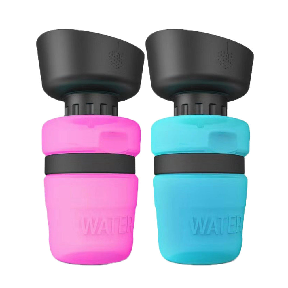 Foldable Dog Travel Water Bottle 520 ml - Leakproof Portable Pet Drinker