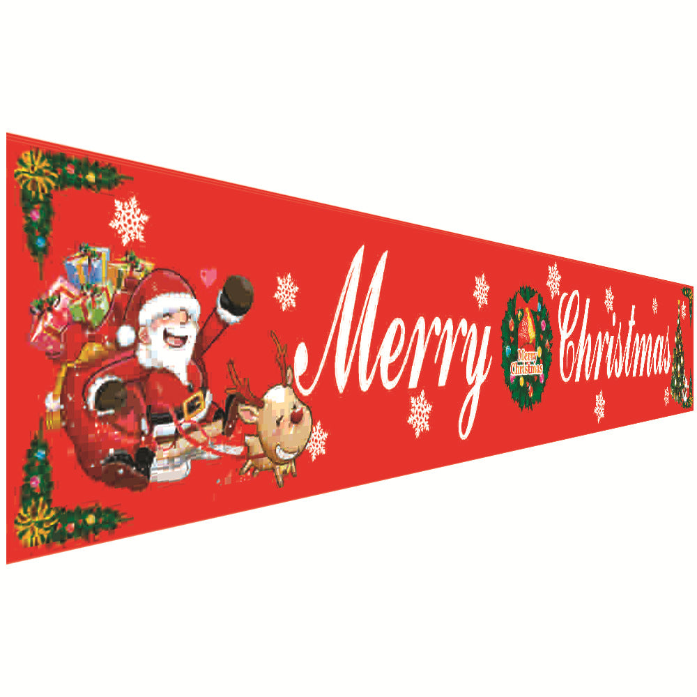 Christmas Decorations Couplets Curtains Banners Pull Flags Hanging