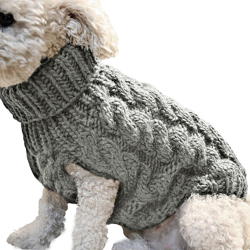 Warm Knitted Dog Sweater - Soft Winter Pet Jumper for Small Dogs & Cats