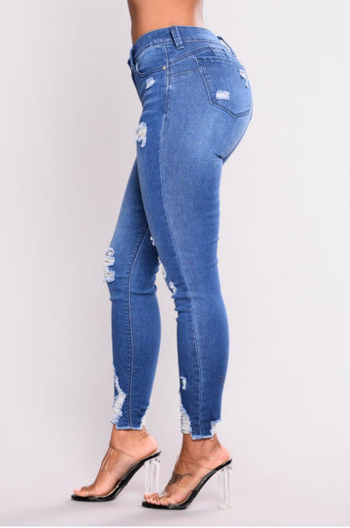High Waist Stretch Slim Pencil Feet Pants