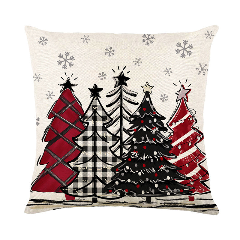 Christmas Cushion Cover Pillowcase Merry Decor for Home Ornament