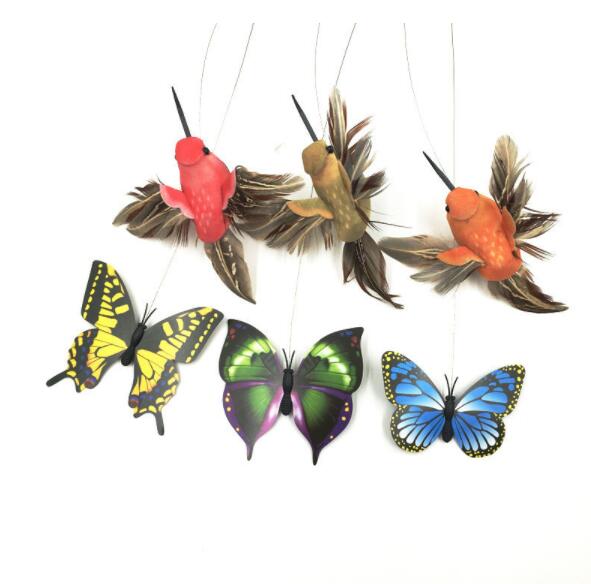 Electric Rotating Bird & Butterfly Cat Toy - Interactive Flower Teaser
