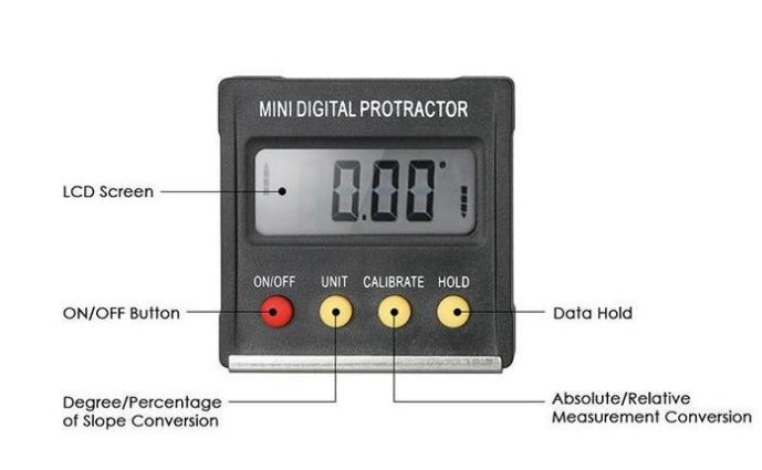 Mini Magnetic Angle Inclinometer - Digital Level Angle Finder