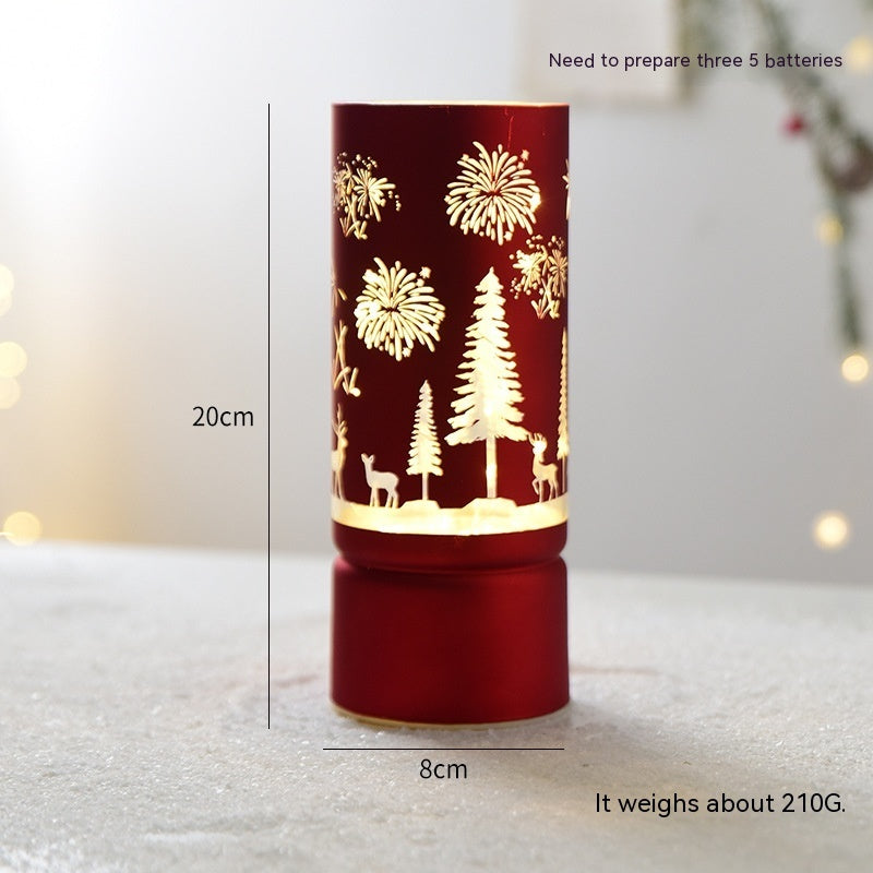 Christmas Luminous Glass Desktop Decoration | Xmas Holiday Decor