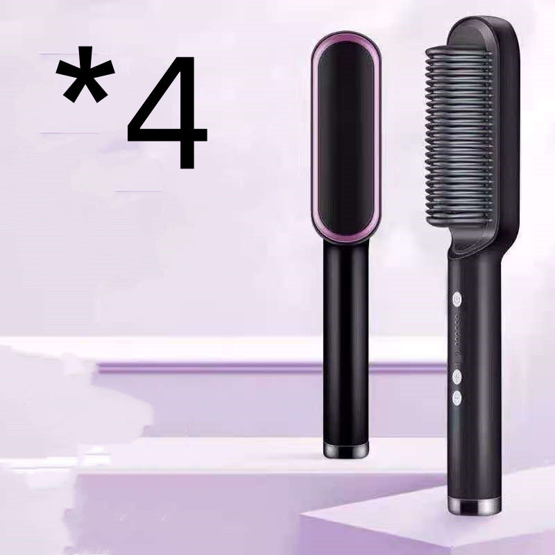 New 2-in-1 Hair Straightener Hot Comb Negative Ion Curling Tong