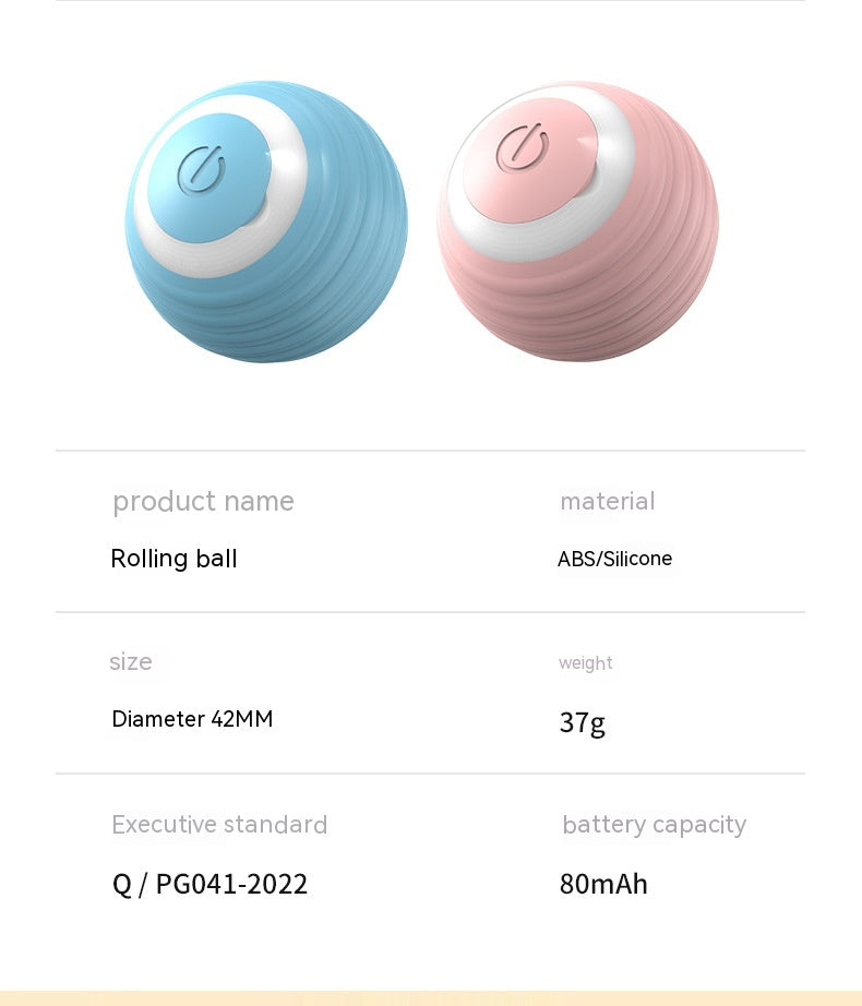 Automatic Bouncing Cat Ball - Rechargeable Self-Moving Kitten Toy