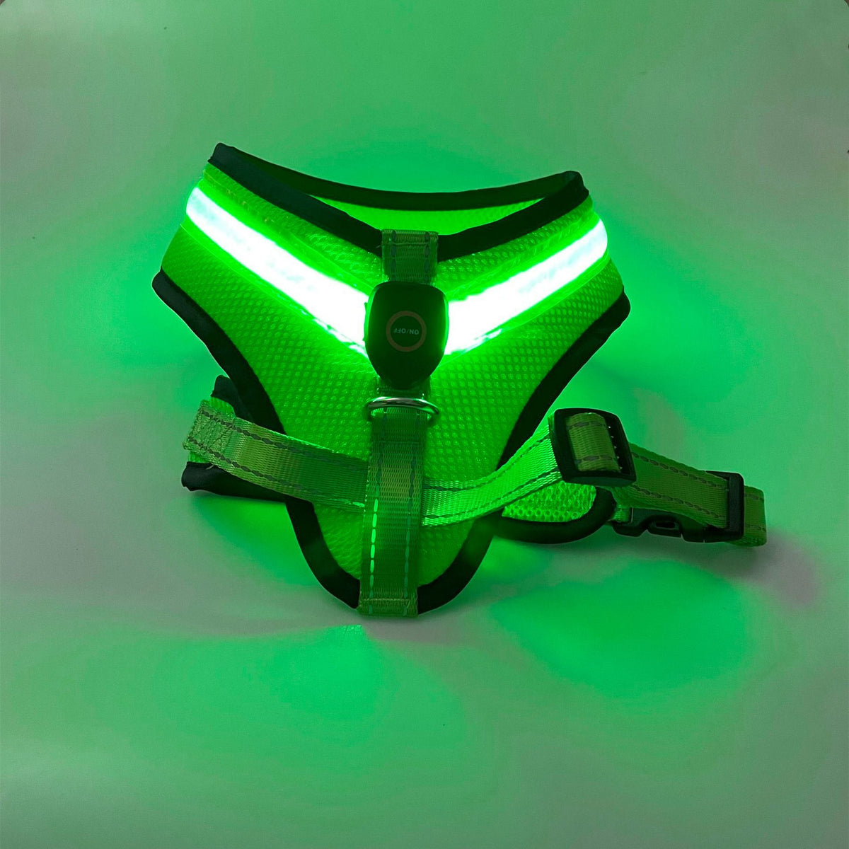 LED Dog Harness Vest - USB Rechargeable Light-Up Reflective Harness