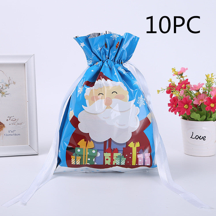 Christmas Gift Wrapping Bag Drawstring Decoration | Xmas Holiday Decor