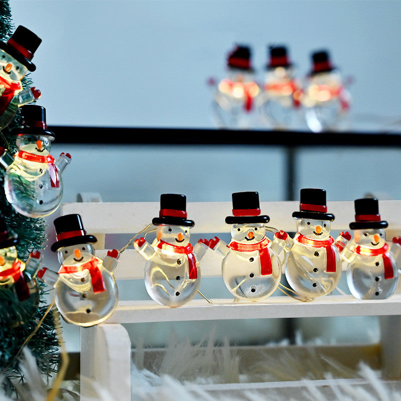 Christmas Snowman Modeling Decorative String Lights | Xmas Holiday Decor