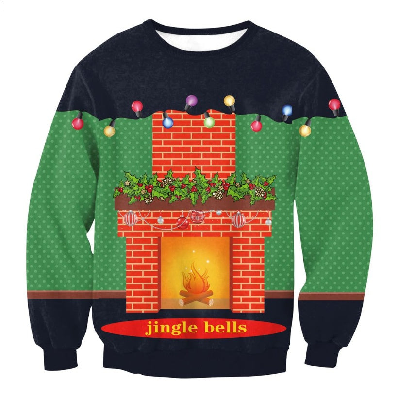 UGLY Christmas Sweater Vacation Santa Elf Funny Women's Men Sweaters