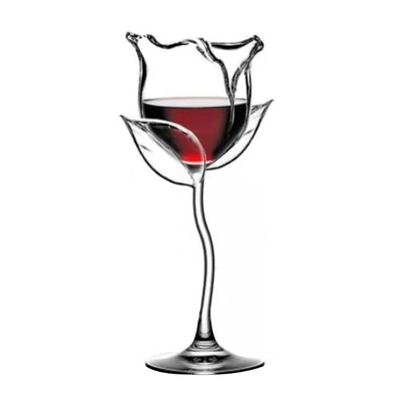 Fancy Red Wine Goblet & Cocktail Glass - Elegant Crystal Stemware