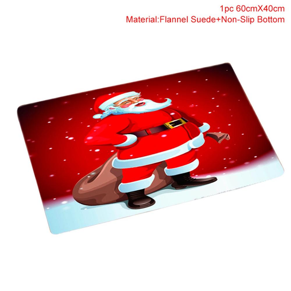 Christmas Merry Bathroom Curtain Santa Claus Toilet Seat Decorations