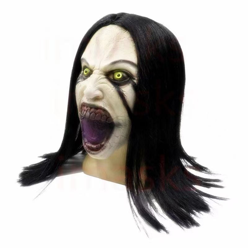 Glowing Horror Halloween Mask - Light-Up Thriller Headgear for Party & Cosplay