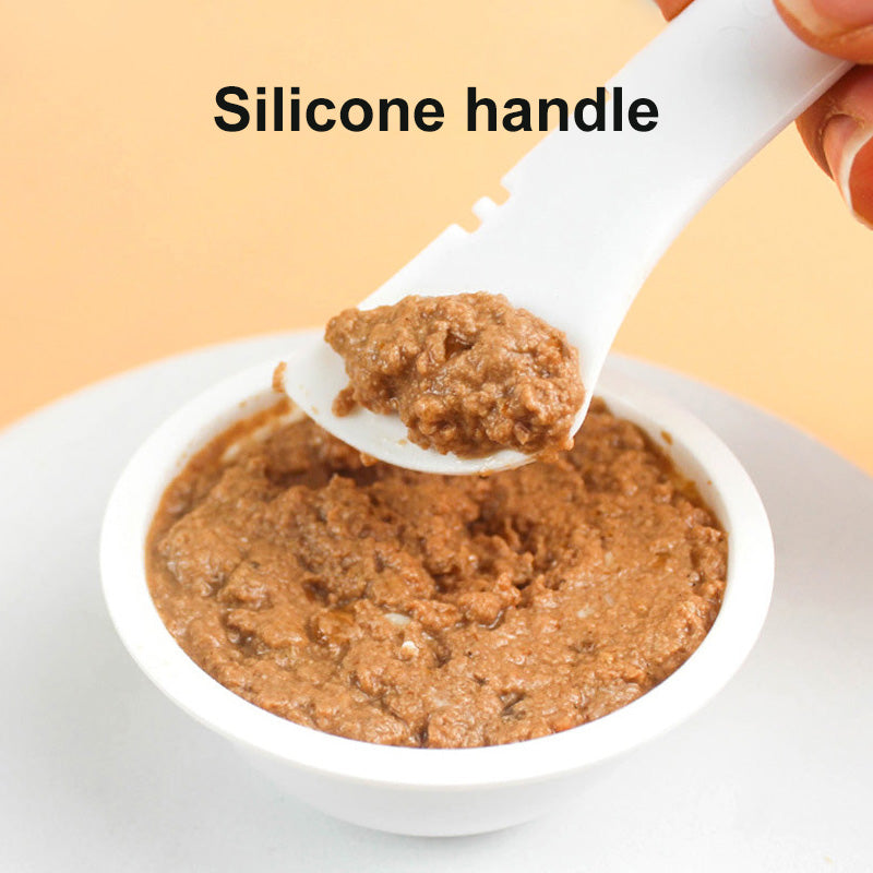 Pet Food Can Spoon & Lid Set - Multifunction Wet Food Scoop and Can Cover