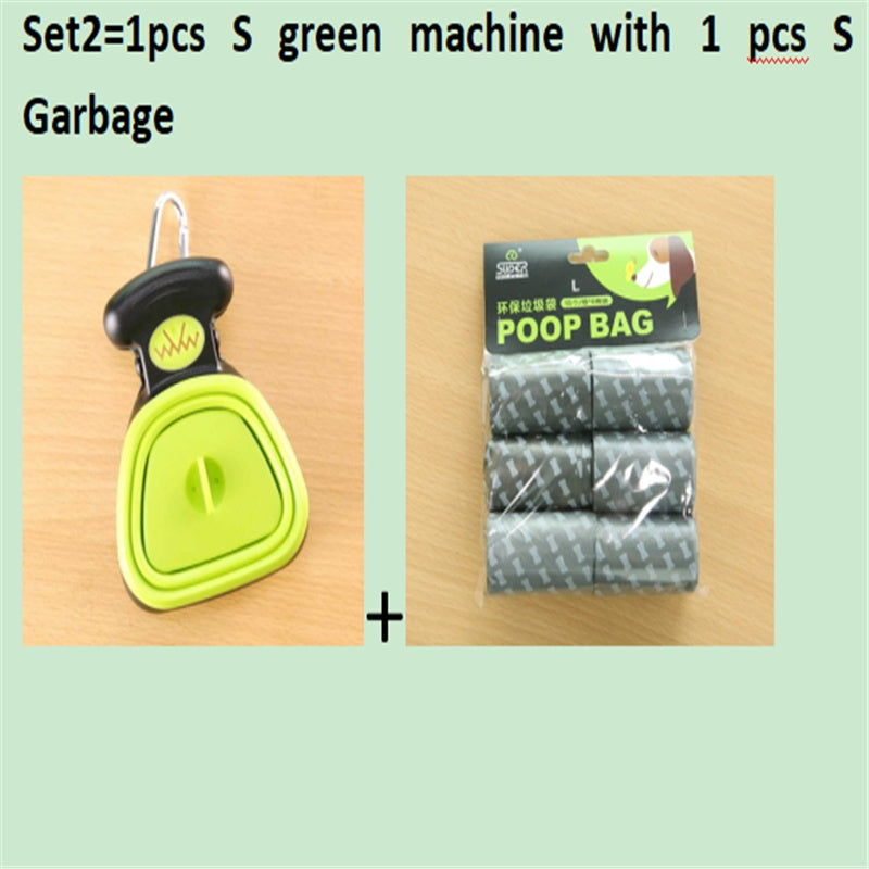 Foldable Travel Pooper Scooper - Portable Dog Poop Scoop with Degradable Bags
