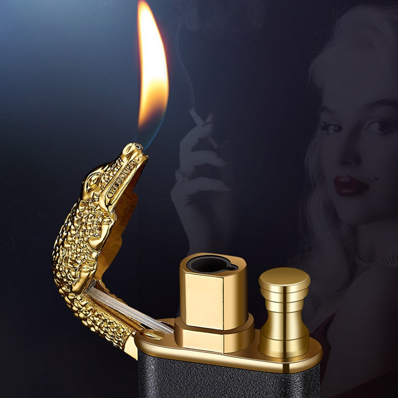 Crocodile and Dolphin Design Butane Lighter