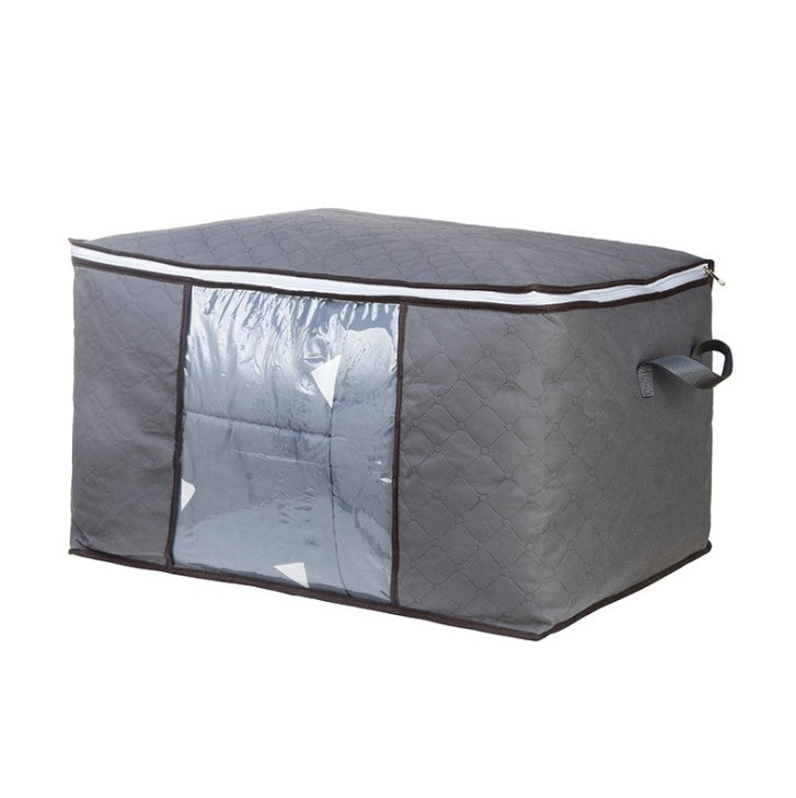 Large Quilt & Clothes Storage Bag - Foldable Moving Organizer Box with Handles