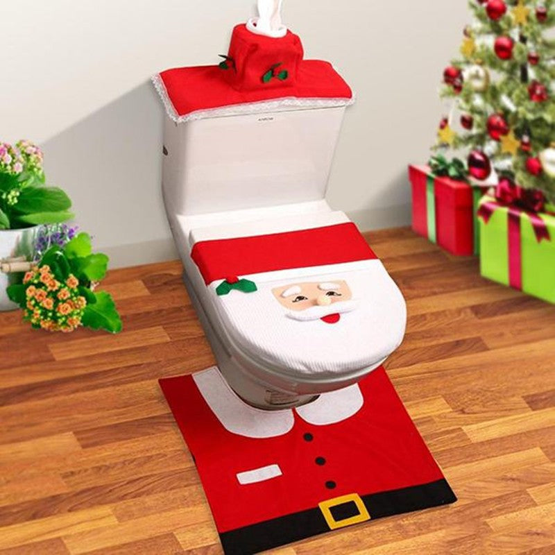 Christmas Toilet Seat Cover | Xmas Holiday Decor
