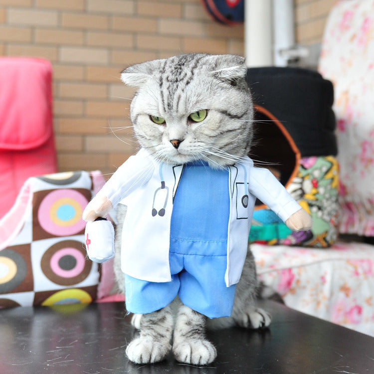 Spring & Autumn Pet Cat Costume - Cute Cat Clothes