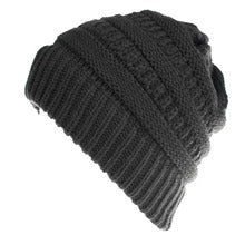 Mixed Color Knitted Wool Hat Ladies Non-Labeled Ponytail
