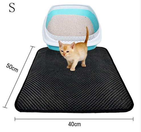Double Layer Cat Litter Mat - Waterproof Litter Trapping Mat, Easy to Clean