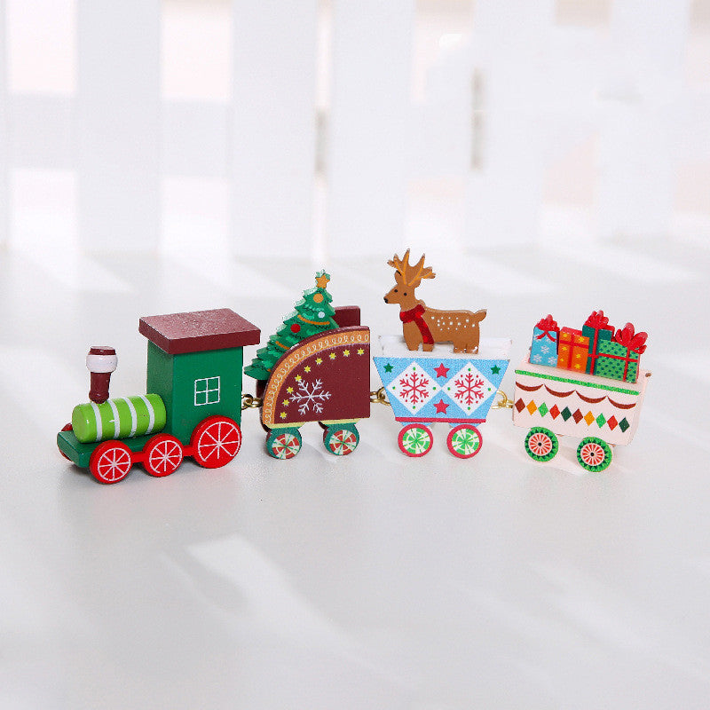 Christmas Wooden Train Decorations | Xmas Holiday Decor