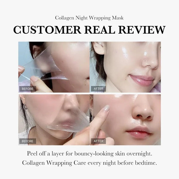 Face Night Mask Collagen Wrapping Natural Ingredients Firming