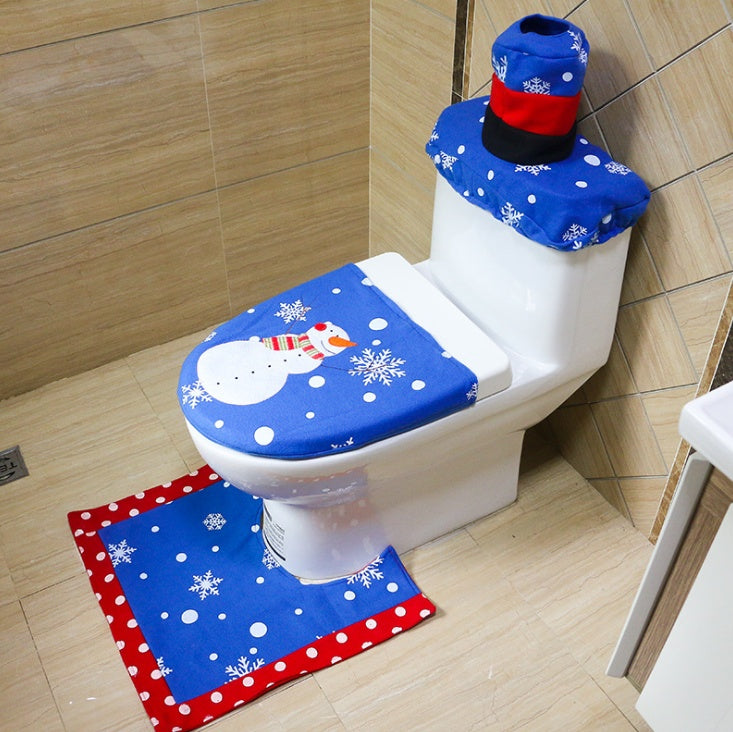 Christmas Toilet Seat Cover | Xmas Holiday Decor