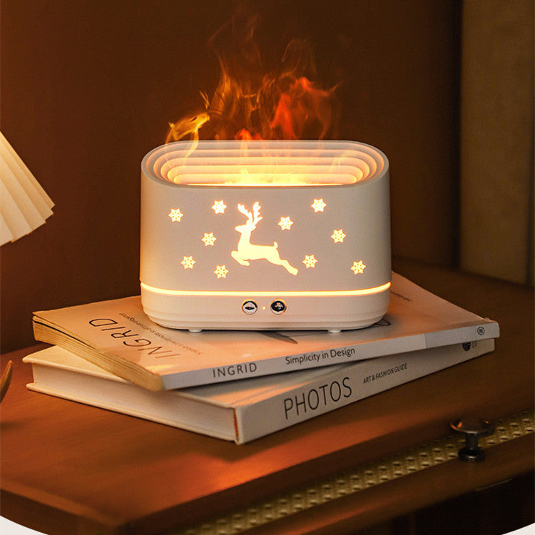 Flame Effect Aroma Diffuser with Christmas Design