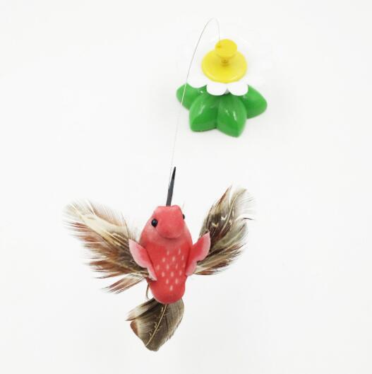 Electric Rotating Bird & Butterfly Cat Toy - Interactive Flower Teaser